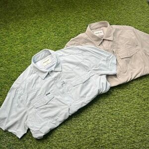 Lot of 2 Poncho The Bandera Pearl Snap Shirt Men's Large Slim Fit Grey/Blue
